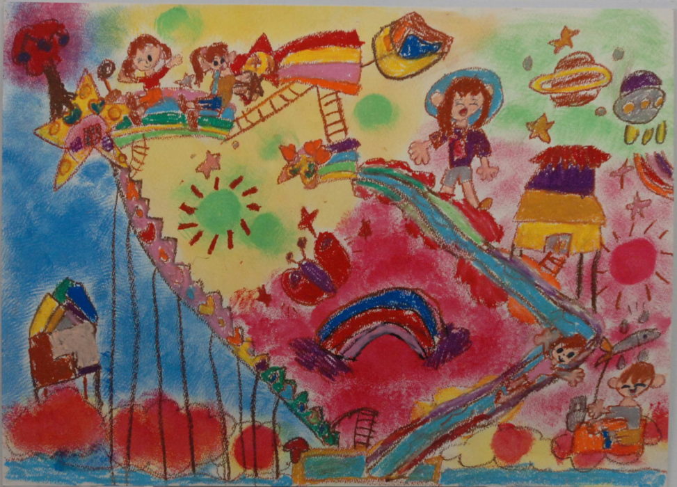 ながれぼしのプール　たのしいな