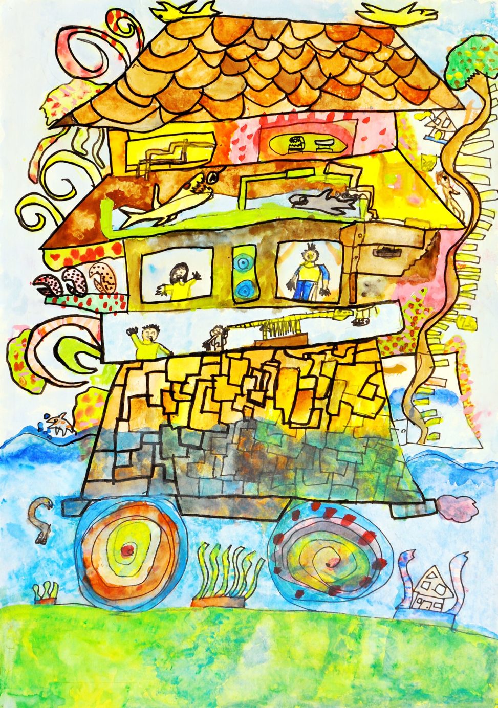 海を走る五城目城