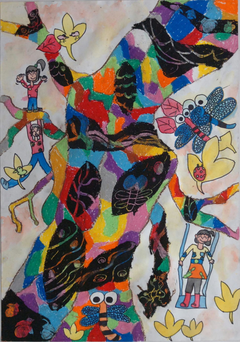 にじ色の木は楽しいな