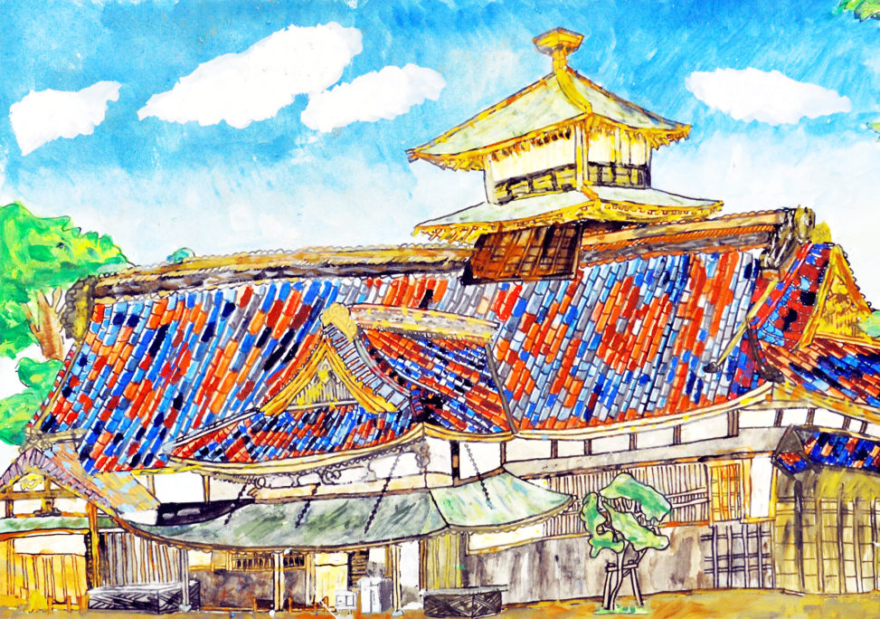 青空の下の奉行所