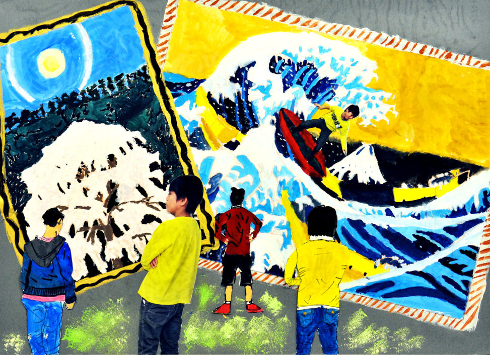 大波でサーフィン最高！