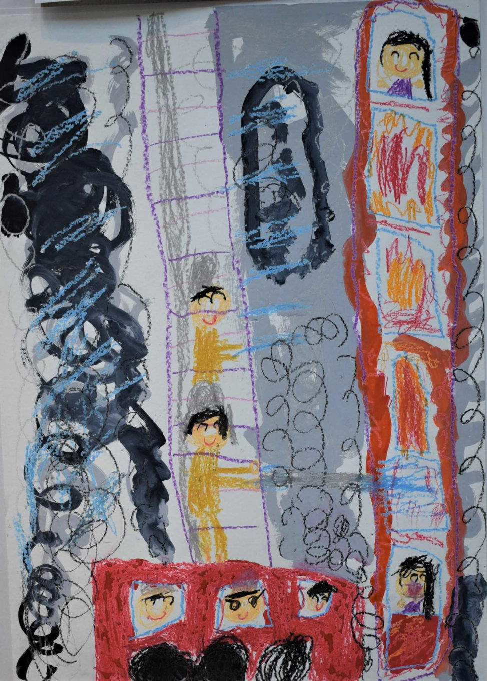 はしご車で いま たすけてあげるよ