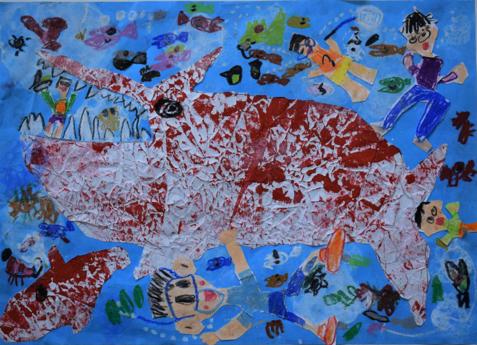 さめとあそんでたのしいな