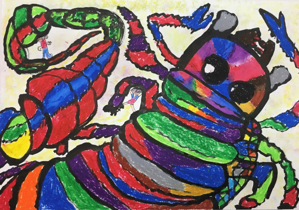 しっぽがよく曲がるサソリ