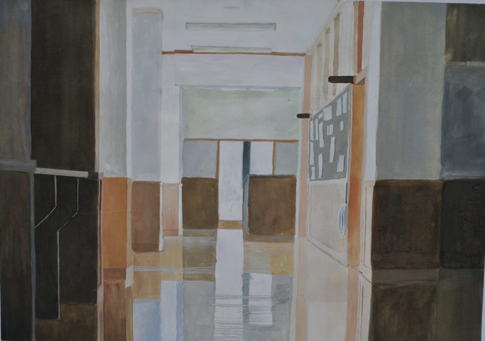 光がさしこむ廊下