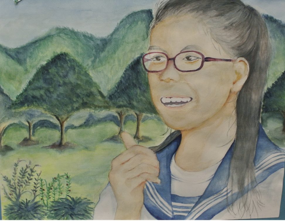 自然に囲まれる自分