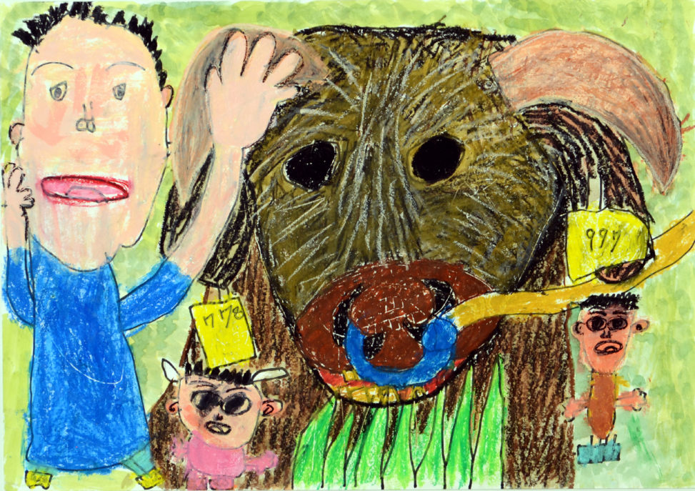 牛の顔って、でっかいなあ