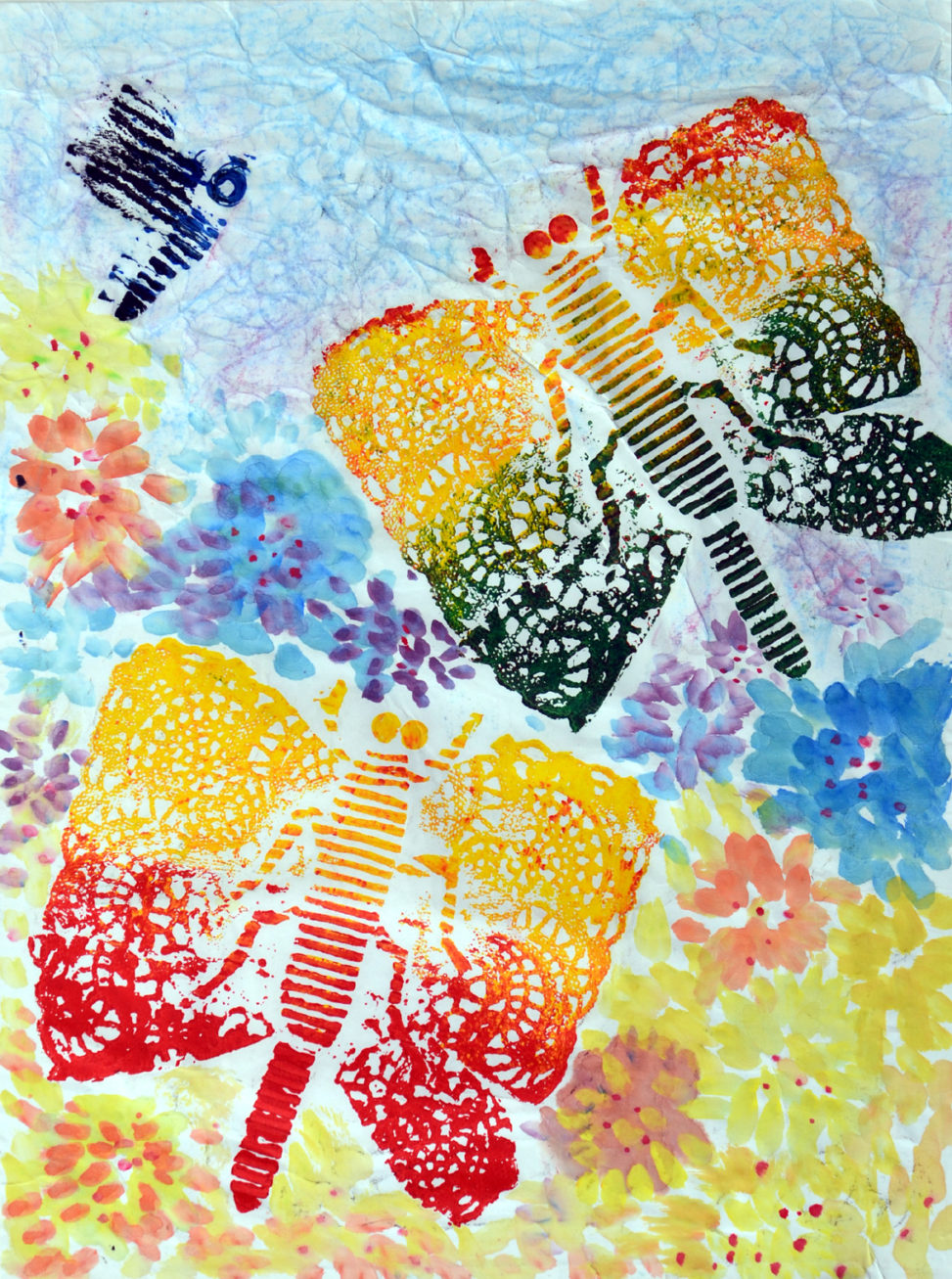 夢のようなちょうちょうのお花畑