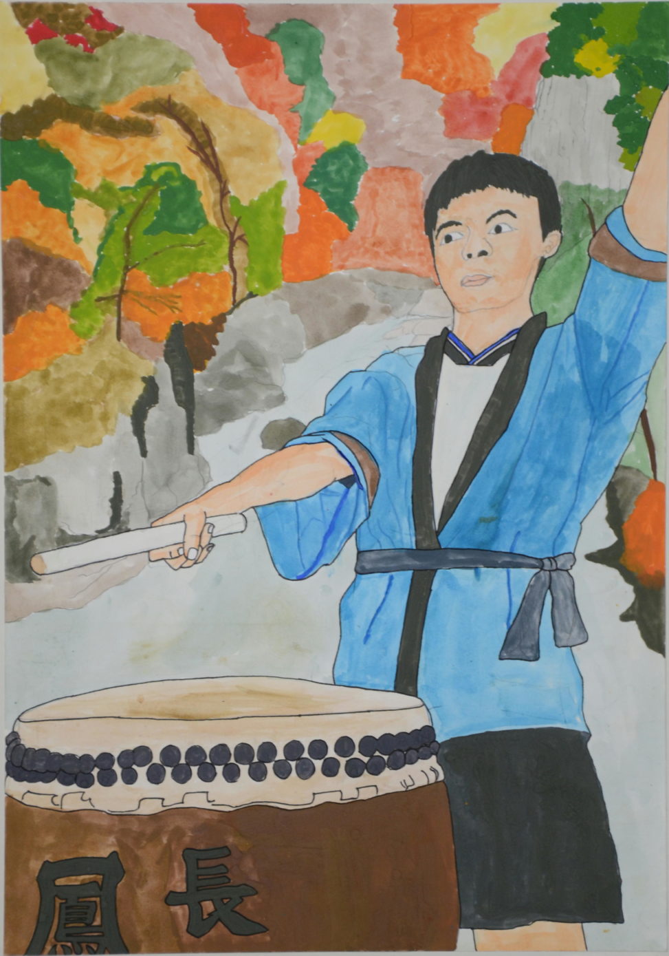 深まる秋に奏でる　鳳凰太鼓